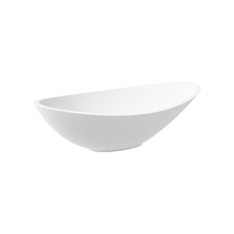 "Umywalka kompozytowa, nablatowa, 56,4x32,3x17,3 cm, bez przelewu, powłoka SNOW WHITE"