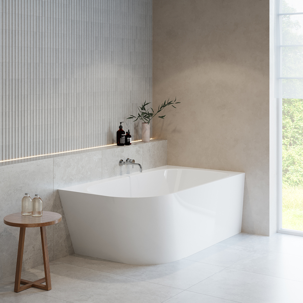 NUVIO Wanna wolnostojąca narożna prawa z konglomeratu - obrazek 3