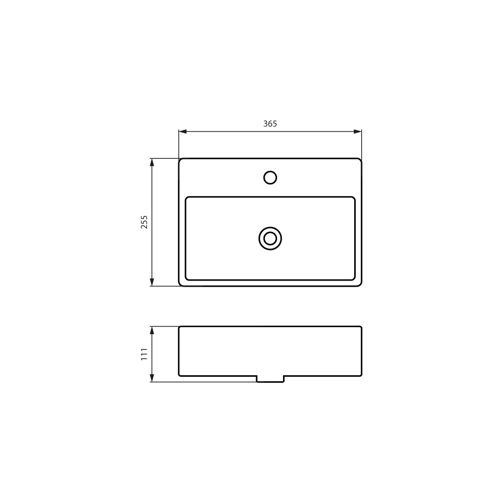 MARO 37 Umywalka ceramiczna - obrazek 2